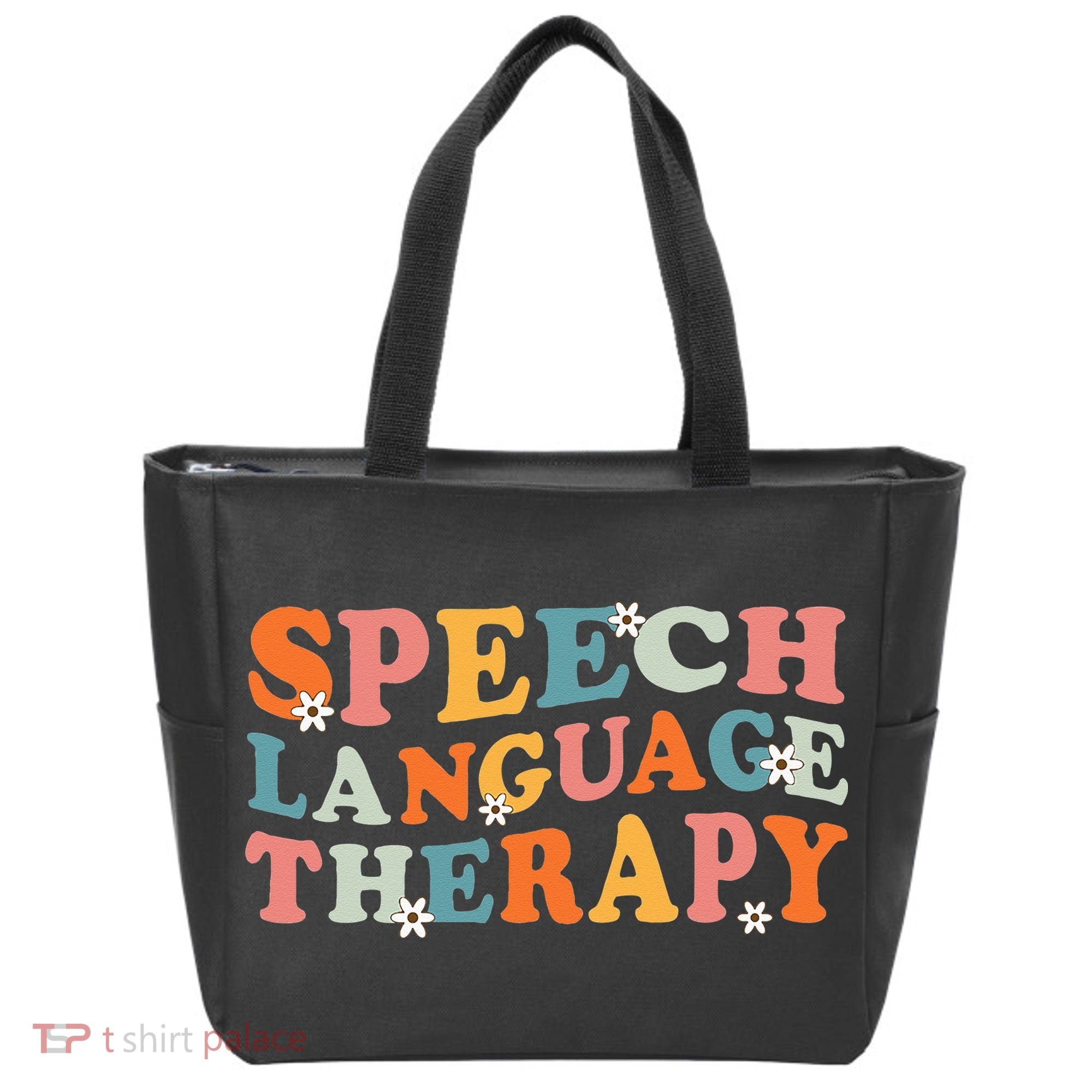 Speech Therapy Speech Language Therapy Pathologist Retro SLP Tote Bag