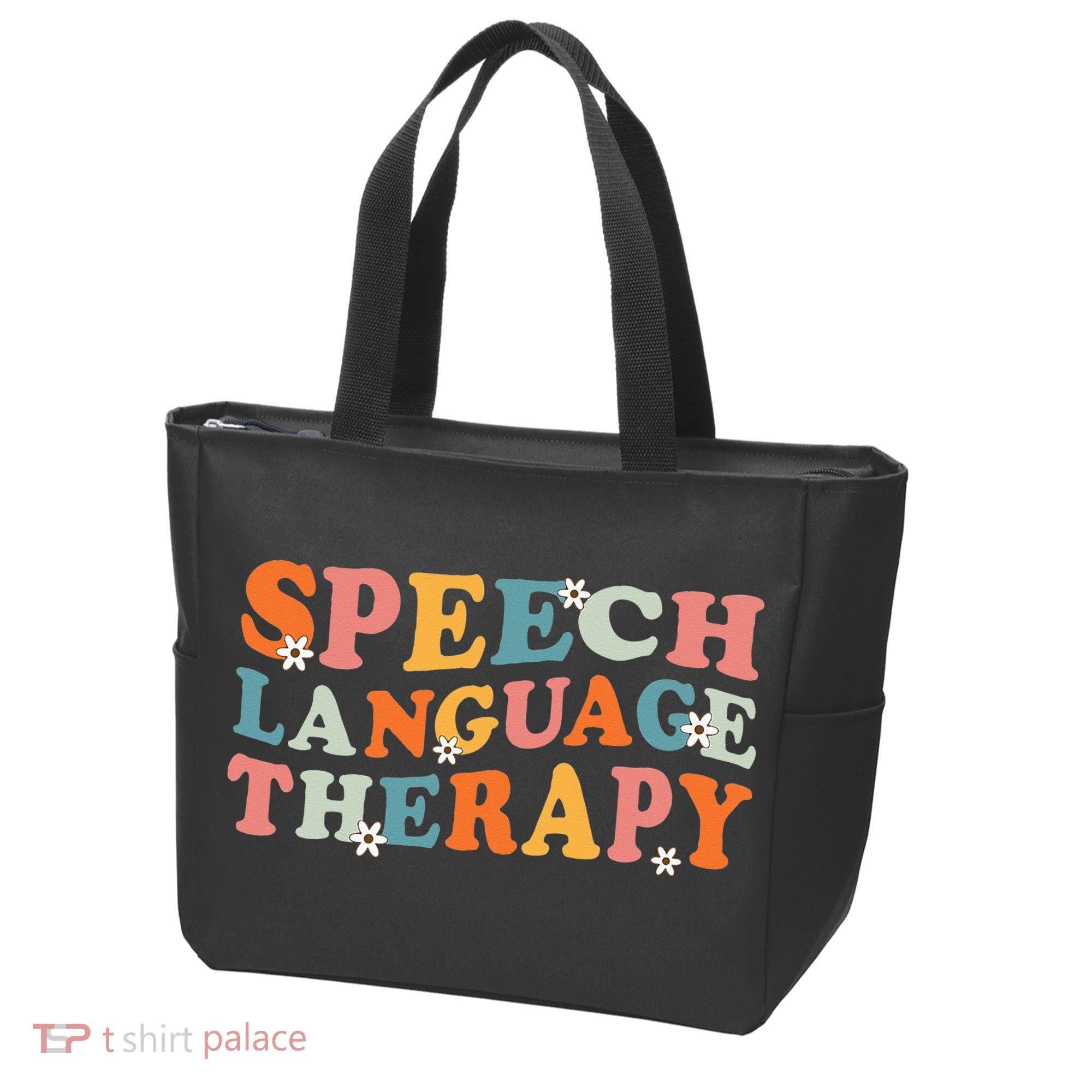 Speech Therapy Speech Language Therapy Pathologist Retro SLP Tote Bag