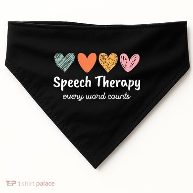 Speech Therapy Speech Language Pathologist Cute USA-Made Doggie Bandana