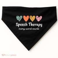 Speech Therapy Speech Language Pathologist Cute USA-Made Doggie Bandana thumb 0