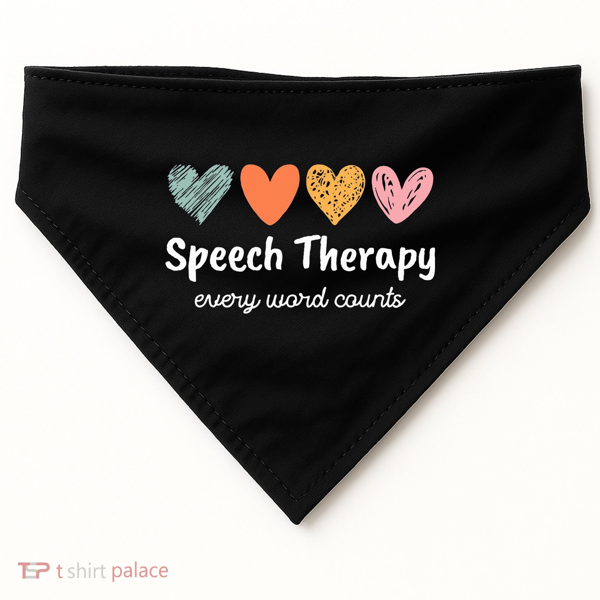 Speech Therapy Speech Language Pathologist Cute USA-Made Doggie Bandana