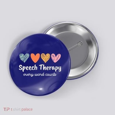Speech Therapy Speech Language Pathologist Cute Button
