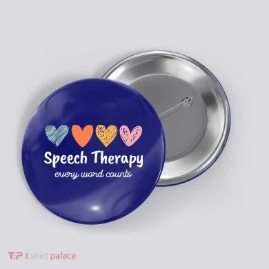 Speech Therapy Speech Language Pathologist Cute Button