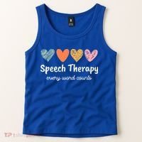 Speech Therapy Speech Language Pathologist Cute Tank Top thumb 2