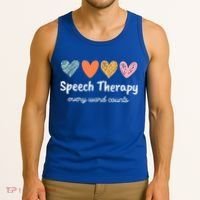Speech Therapy Speech Language Pathologist Cute Tank Top thumb 3