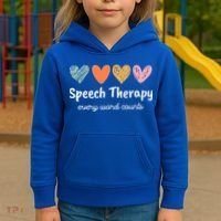 Speech Therapy Speech Language Pathologist Cute Kids Hoodie thumb 3