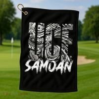 Samoan Tribal Samoa Polynesian Tanoa Uce Samoan Golf Towel thumb 1