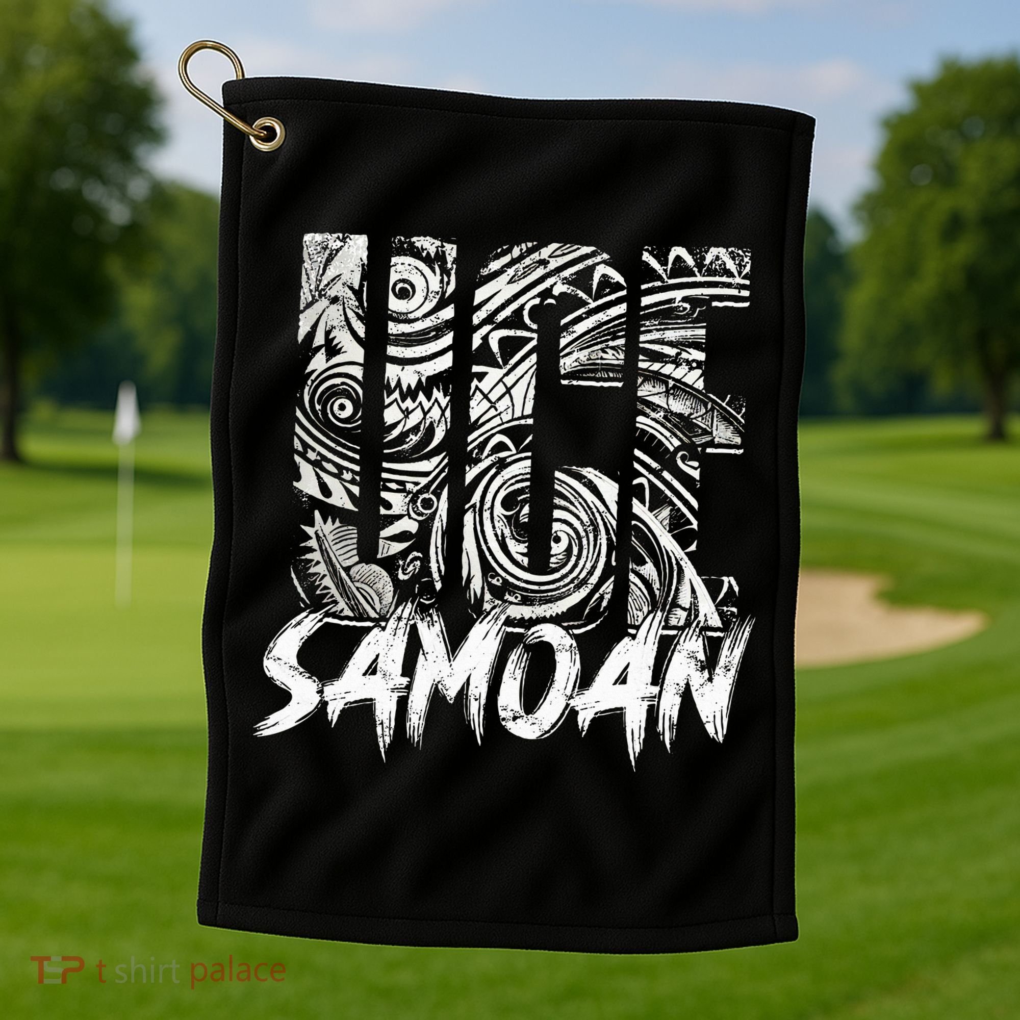 Samoan Tribal Samoa Polynesian Tanoa Uce Samoan Golf Towel