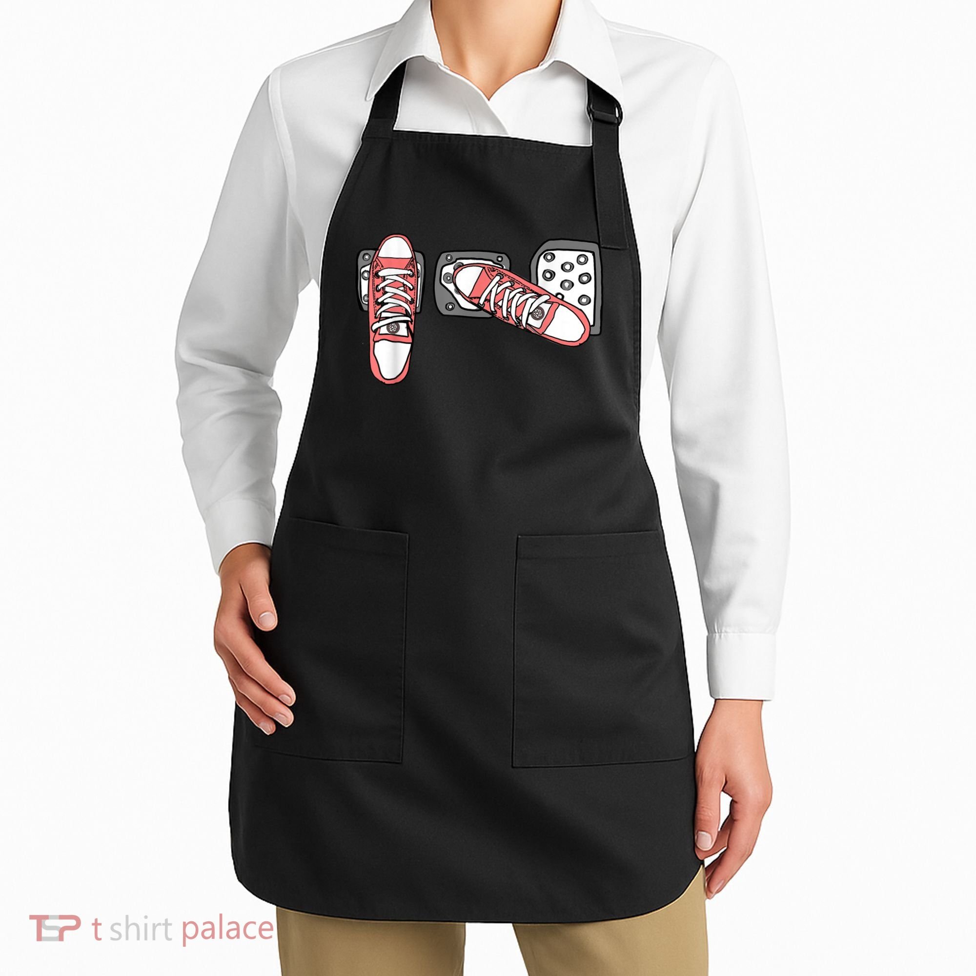 Save The Stick Funny Manual Transmission Three Pedals Car Apron