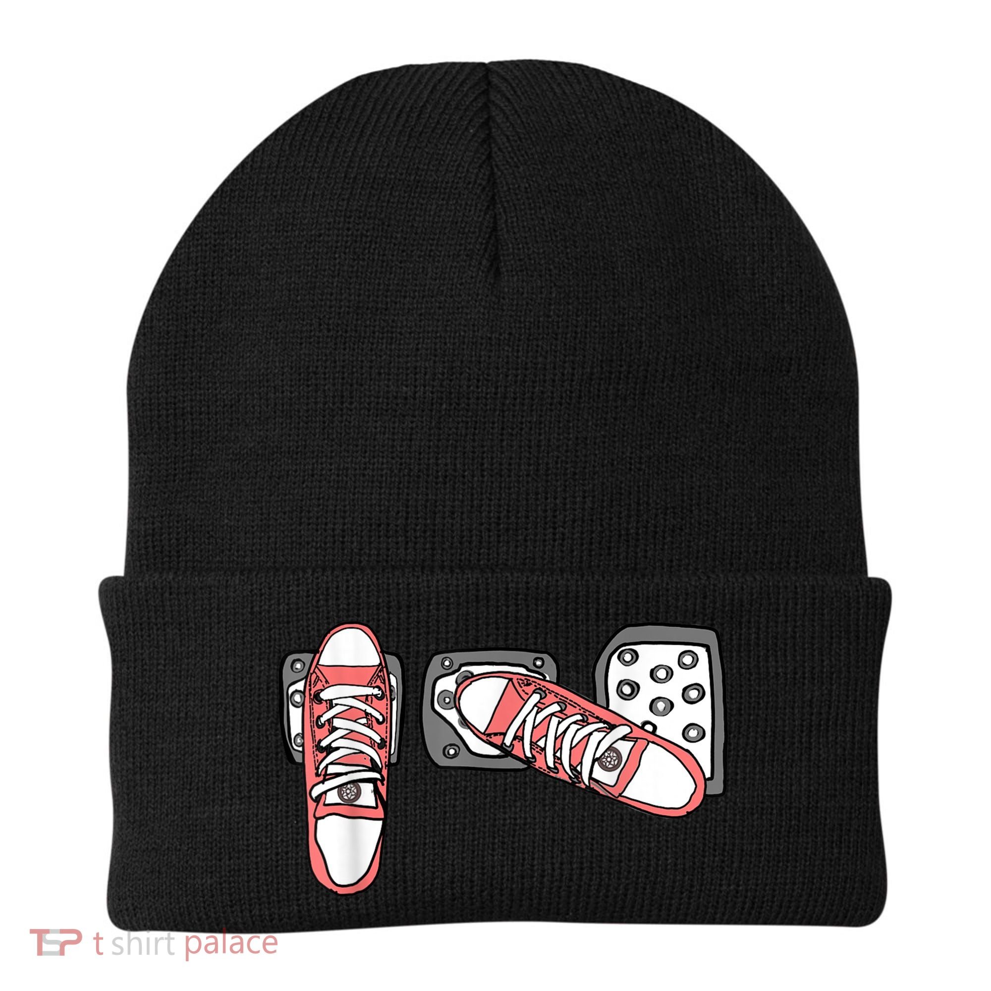 Save The Stick Funny Manual Transmission Three Pedals Car Beanie