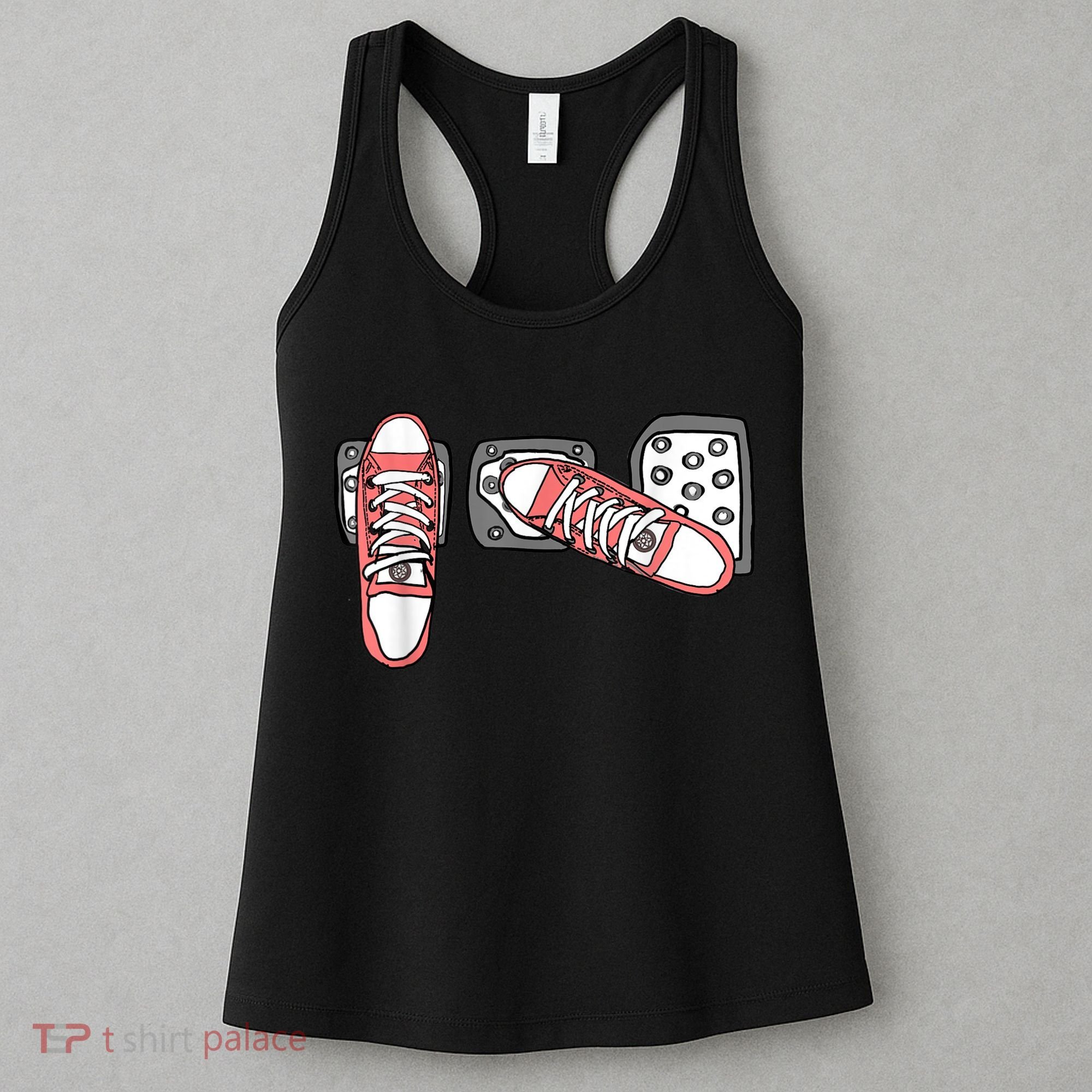 Save The Stick Funny Manual Transmission Three Pedals Car Women's Tank Top