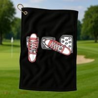 Save The Stick Funny Manual Transmission Three Pedals Car Golf Towel thumb 1