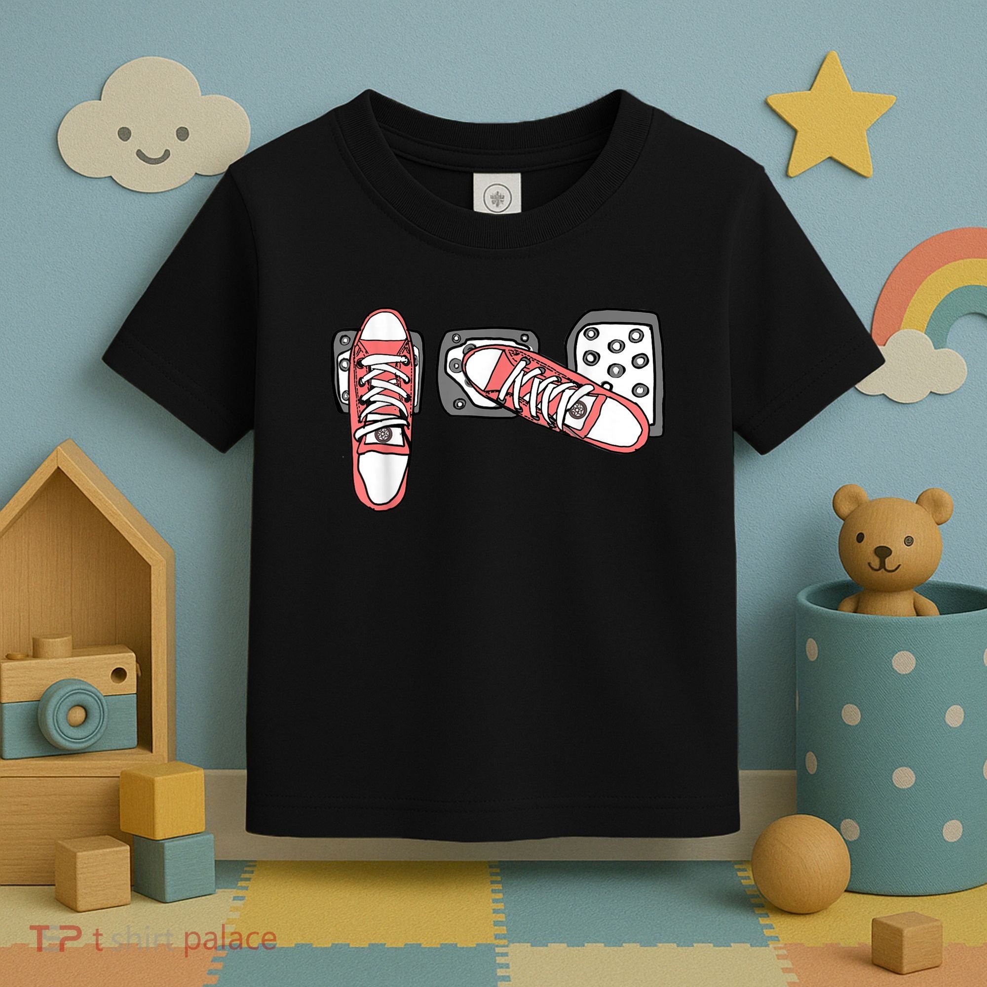 Save The Stick Funny Manual Transmission Three Pedals Car Toddler T-Shirt