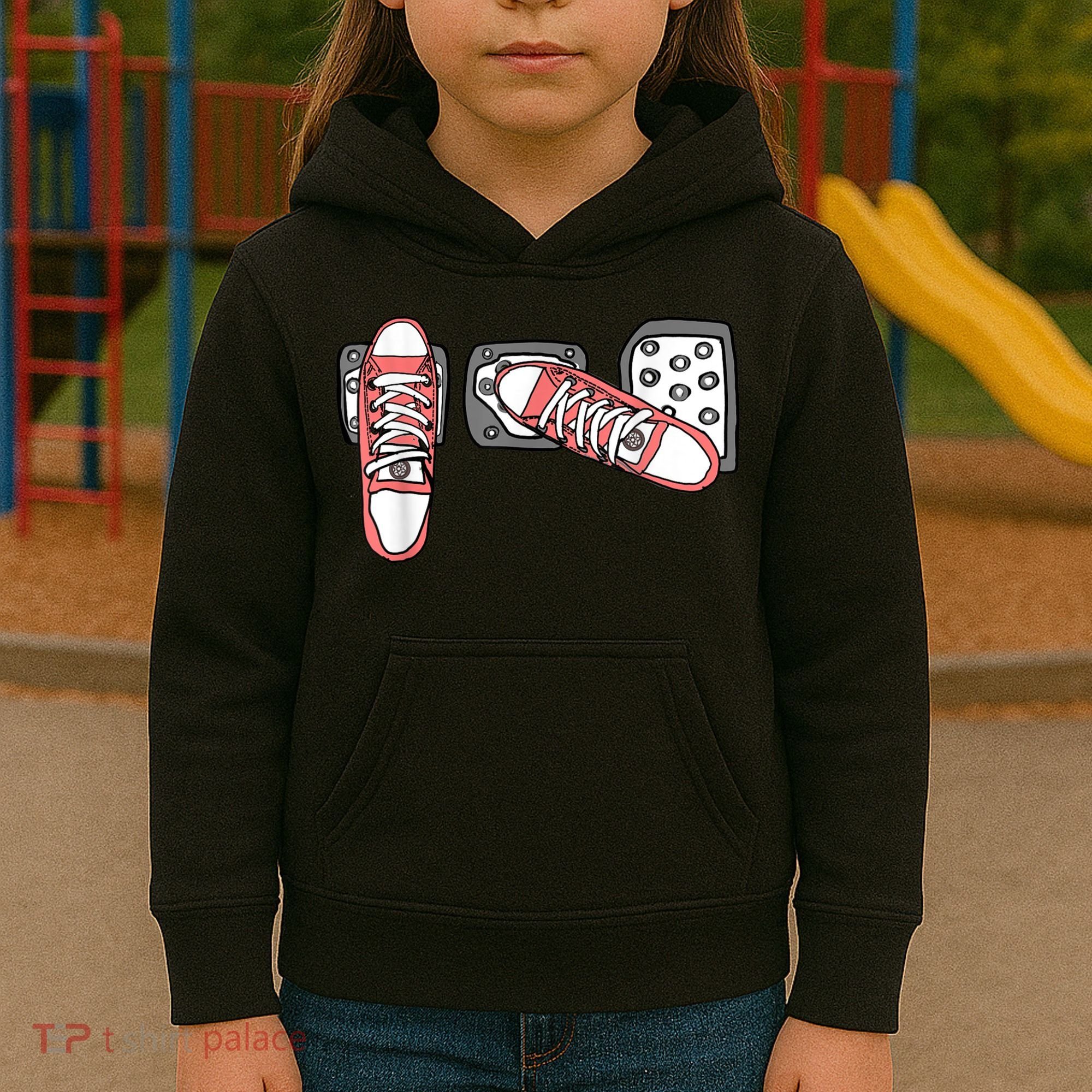 Save The Stick Funny Manual Transmission Three Pedals Car Kids Hoodie