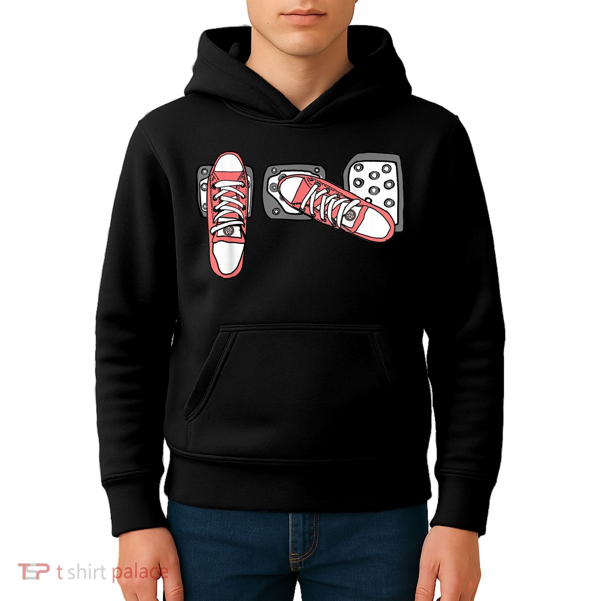 Save The Stick Funny Manual Transmission Three Pedals Car Kids Hoodie