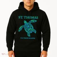 St Thomas Sea Turtles Usvi Vacation Souvenir Hoodie thumb 2