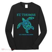 St Thomas Sea Turtles Usvi Vacation Souvenir Long Sleeve Shirt thumb 0