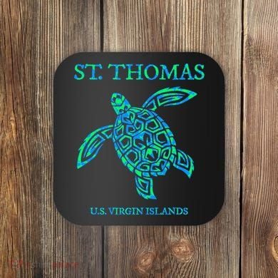 St Thomas Sea Turtles Usvi Vacation Souvenir Coaster