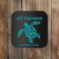 St Thomas Sea Turtles Usvi Vacation Souvenir Coaster thumb 0