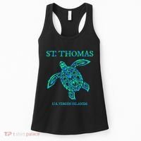 St Thomas Sea Turtles Usvi Vacation Souvenir Women's Tank Top thumb 0