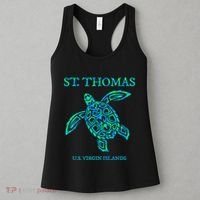 St Thomas Sea Turtles Usvi Vacation Souvenir Women's Tank Top thumb 3
