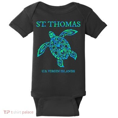 St Thomas Sea Turtles Usvi Vacation Souvenir Baby Bodysuit