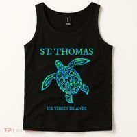 St Thomas Sea Turtles Usvi Vacation Souvenir Tank Top thumb 2