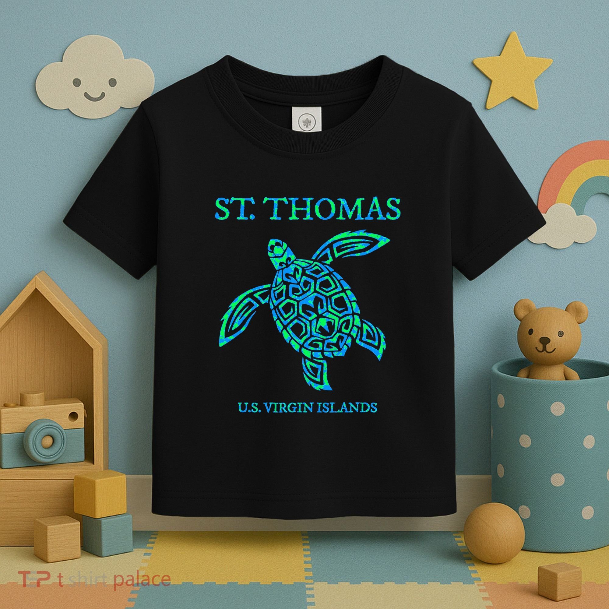 St Thomas Sea Turtles Usvi Vacation Souvenir Toddler T-Shirt