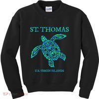 St Thomas Sea Turtles Usvi Vacation Souvenir Kids Sweatshirt thumb 0