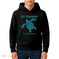St Thomas Sea Turtles Usvi Vacation Souvenir Kids Hoodie thumb 4