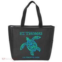 St Thomas Sea Turtles Usvi Vacation Souvenir Tote Bag thumb 0