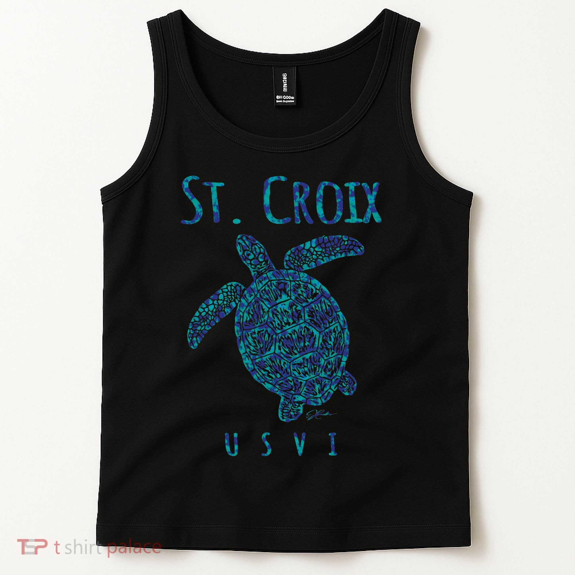 Sea Turtle St Croix USVI Tank Top