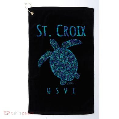 Sea Turtle St Croix USVI Golf Towel