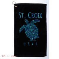 Sea Turtle St Croix USVI Golf Towel thumb 0