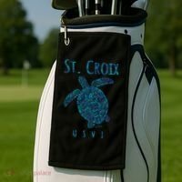 Sea Turtle St Croix USVI Golf Towel thumb 2