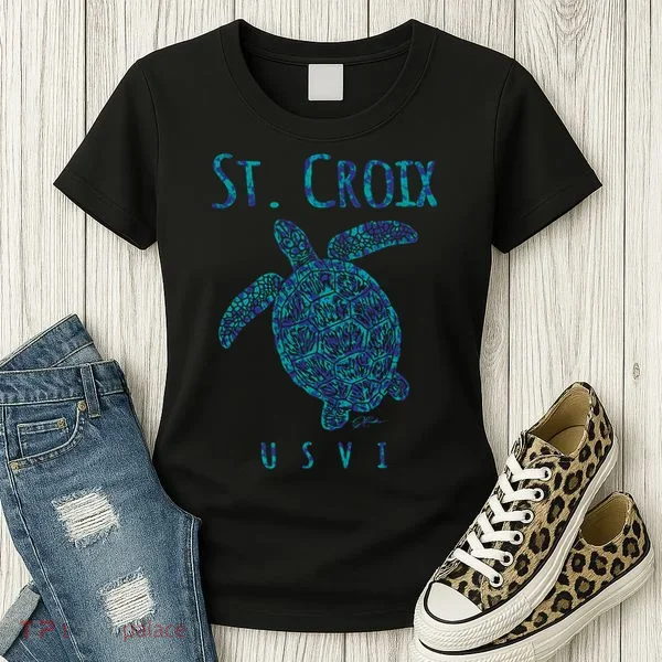 Sea Turtle St Croix USVI Women's T-Shirt