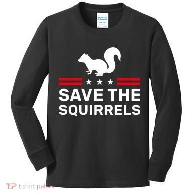 Save The Squirrels Justice For Peanut Kids Long Sleeve Shirt