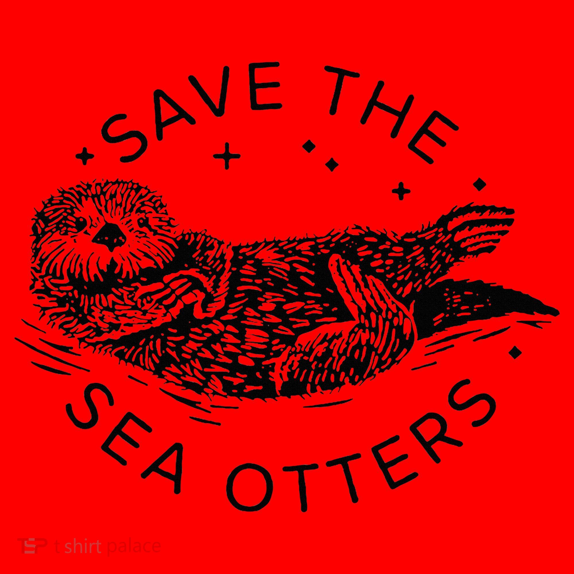Save The Sea Otters Santa Hat