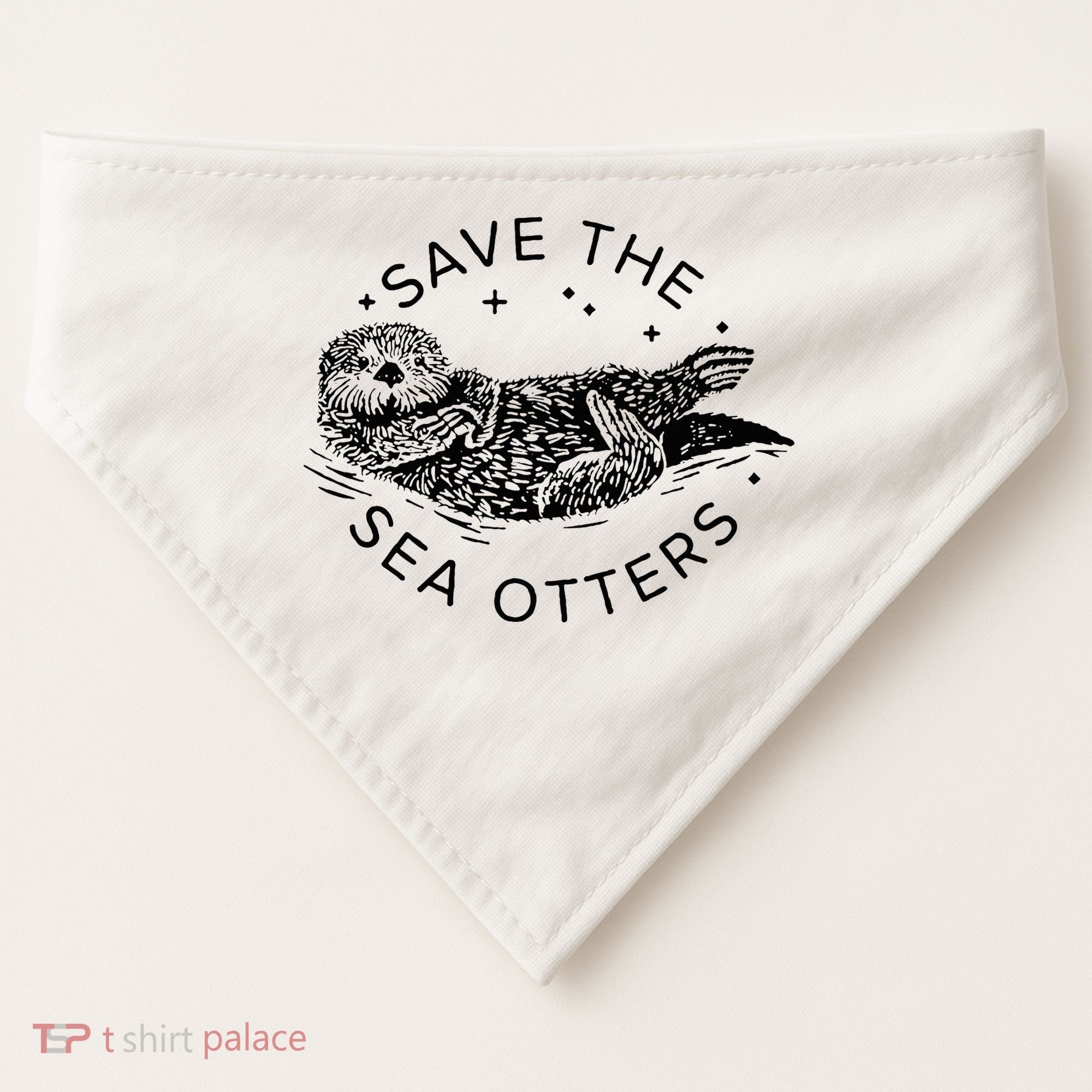Save The Sea Otters USA-Made Doggie Bandana