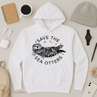Save The Sea Otters Hoodie thumb 3