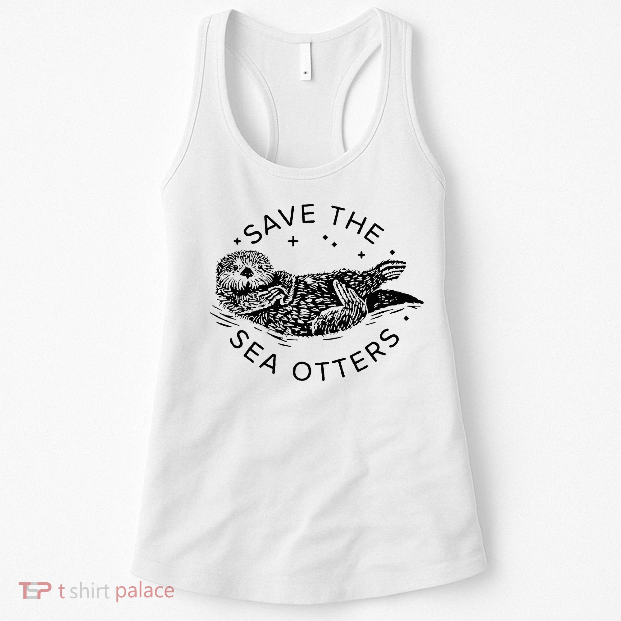 Save The Sea Otters Women's Tank Top