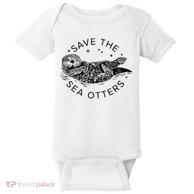 Save The Sea Otters Baby Bodysuit