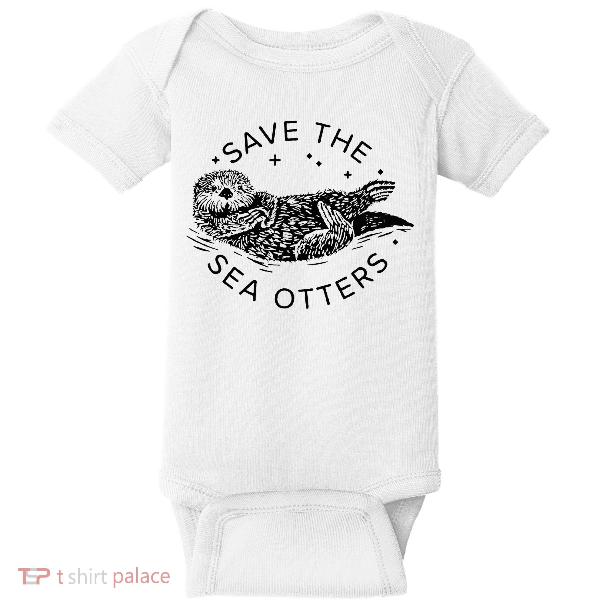 Save The Sea Otters Baby Bodysuit