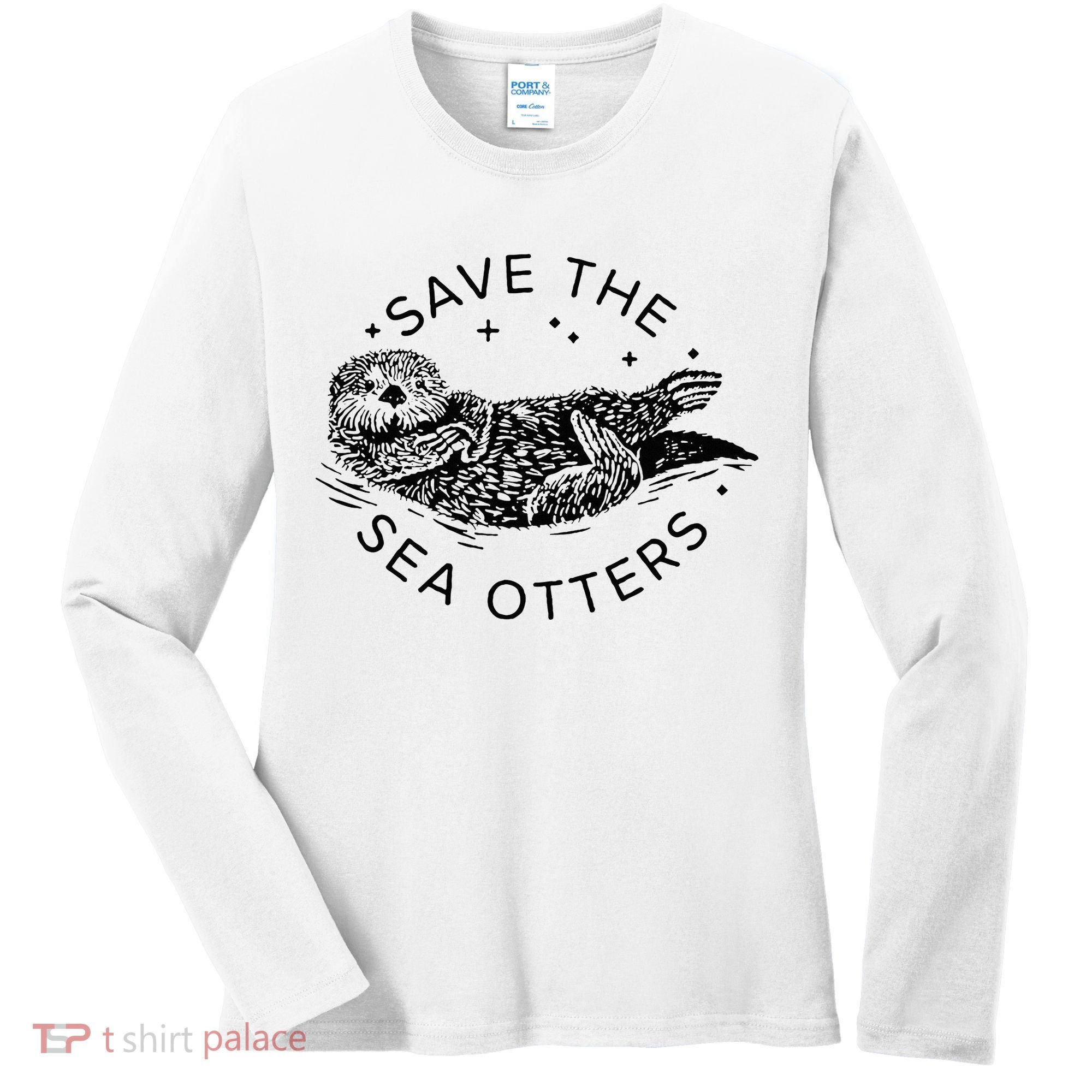 Save The Sea Otters Women's Long Sleeve Shirt