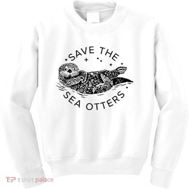 Save The Sea Otters Kids Sweatshirt