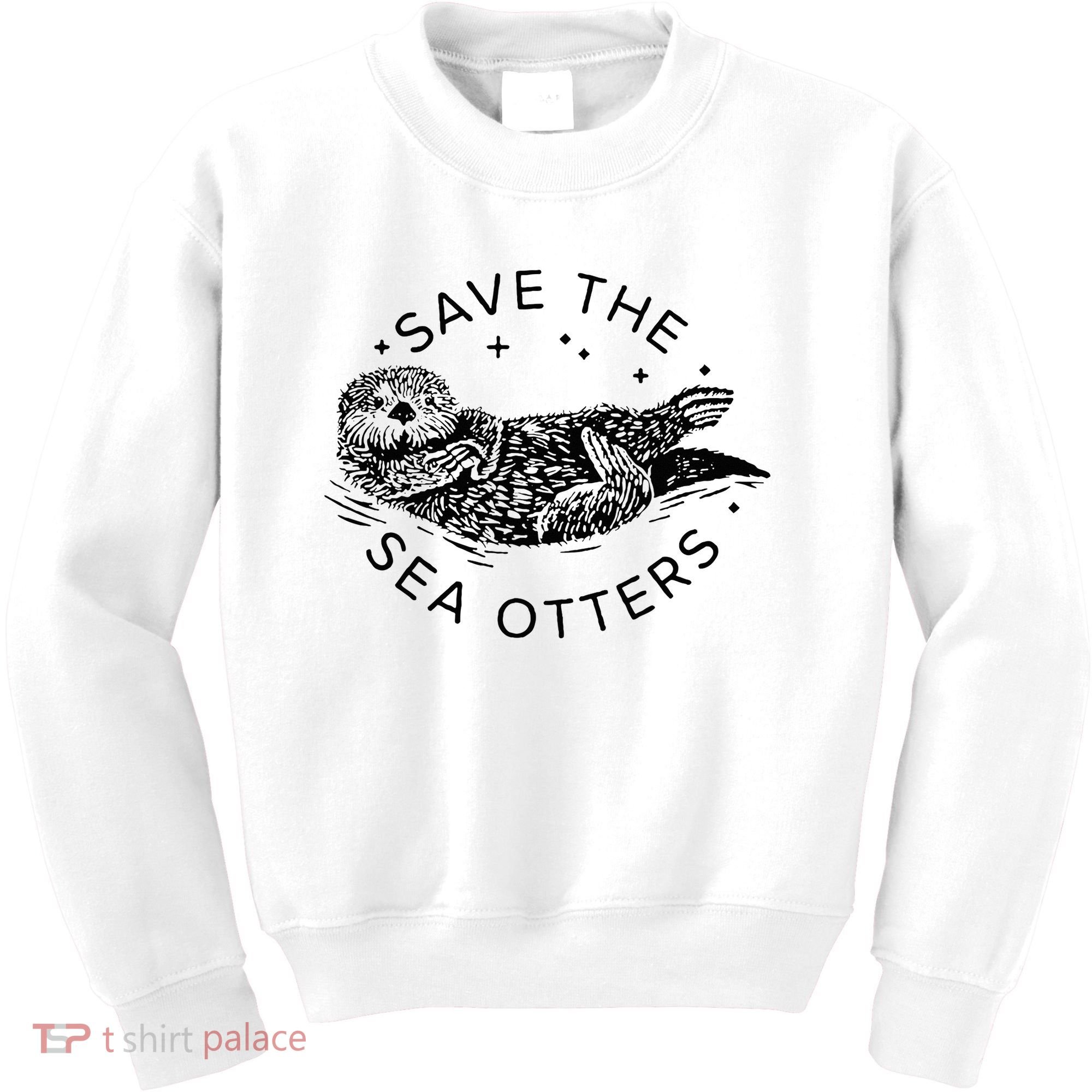 Save The Sea Otters Kids Sweatshirt