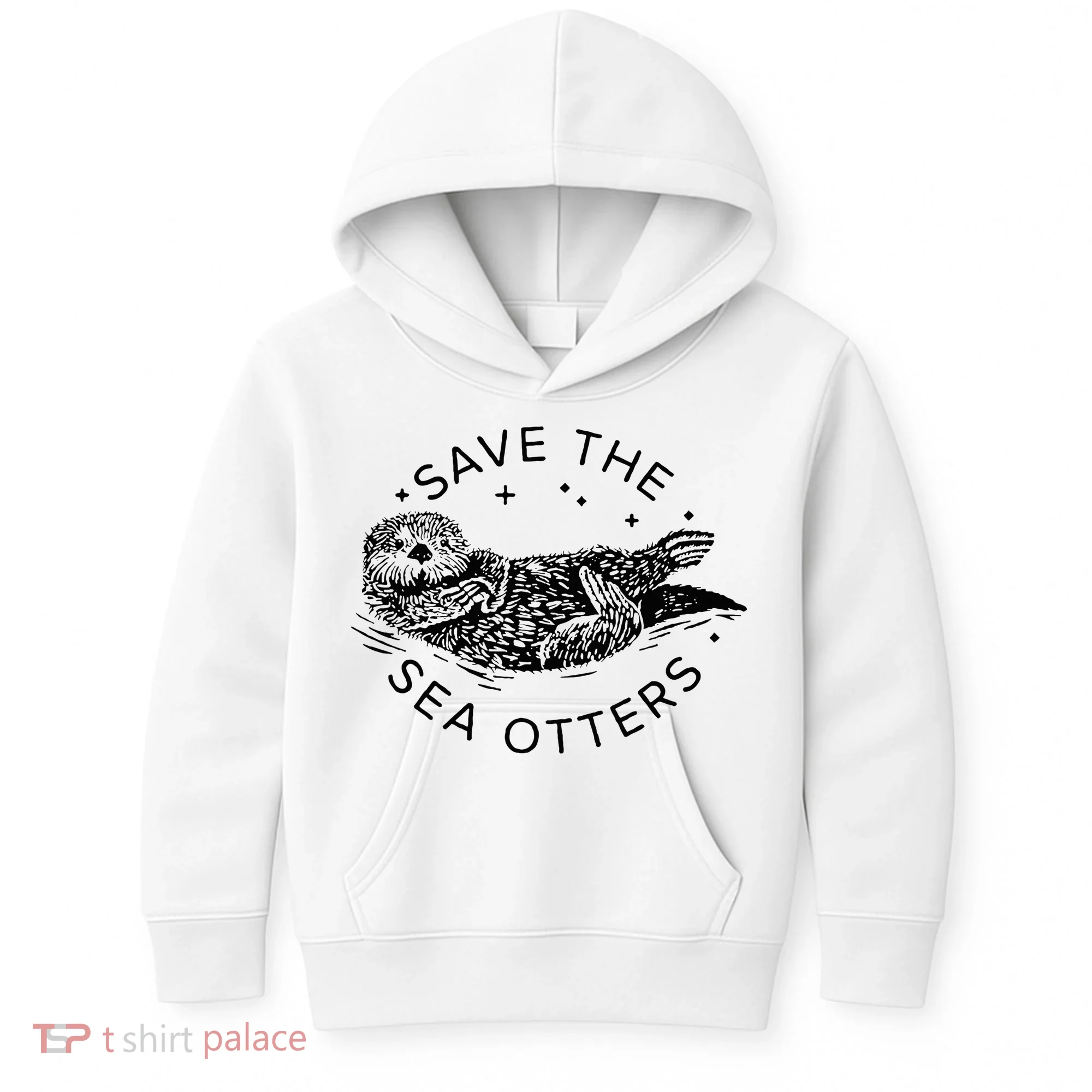 Save The Sea Otters Kids Hoodie