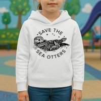 Save The Sea Otters Kids Hoodie thumb 3
