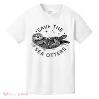 Save The Sea Otters Kids T-Shirt thumb 0