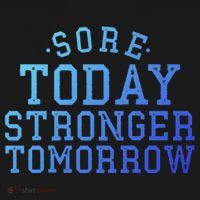 Sore Today Stronger Tomorrow Funny Workout Gym Exercise Gift Bucket Hat thumb 4